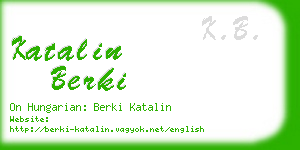 katalin berki business card